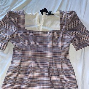 Women’s woven puffy shoulder dress